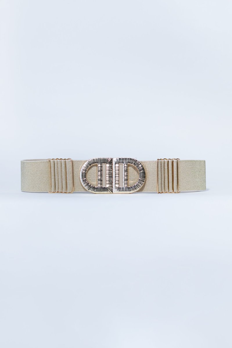 cinto elastico surcido dorado - Imagen 3