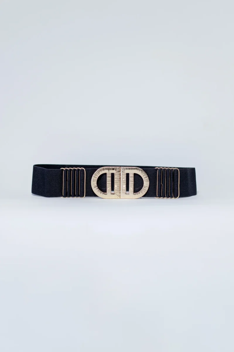 Cinto elastico surcido negro - Imagen 4