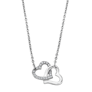 Collar corazones enlazados.