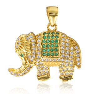 Collar elefante dorado