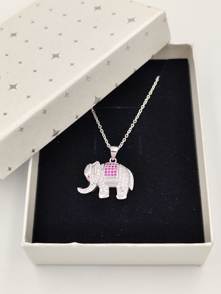 Collar elefante plata - Imagen 3