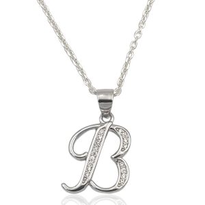 Colgante letra de plata B
