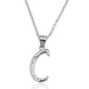 Colgante letra de plata C