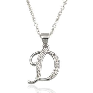 Colgante letra de plata D