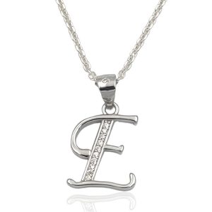Colgante letra de plata E