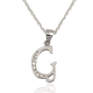 Colgante letra de plata G