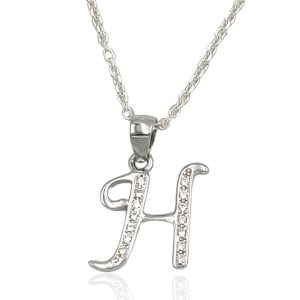 Colgante letra de plata H
