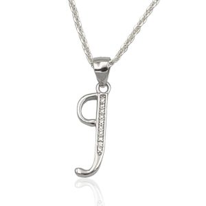 Colgante letra de plata J