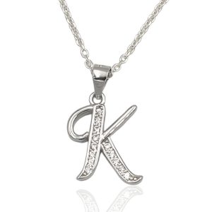 Colgante letra de plata K