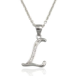 Colgante letra de plata L