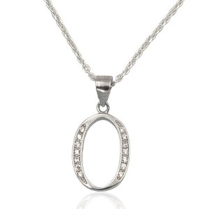 Colgante letra de plata O