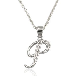Colgante letra de plata P