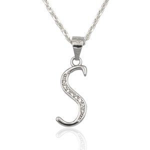 Colgante letra de plata S