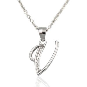 Colgante letra de plata V