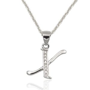 Colgante letra de plata X