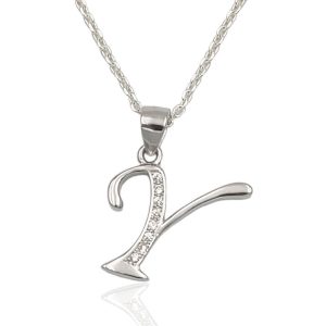Colgante letra de plata Y
