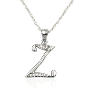 Colgante letra de plata Z