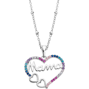 Colgante Mamá corazón multicolor