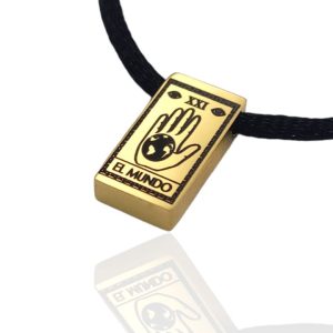 COLGANTE TAROT EL MUNDO DORADO