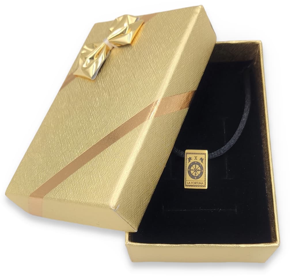 COLGANTE TAROT LA FORTUNA DORADO - Imagen 3