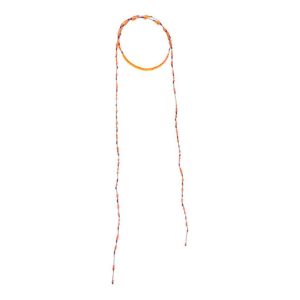 Collar Largo Abalorios Naranja