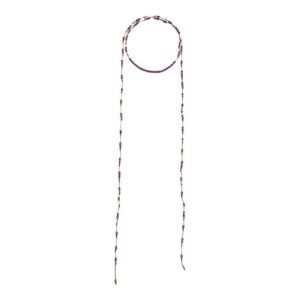 Collar Largo Abalorios Violeta