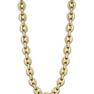 Collar dorado grano de café.
