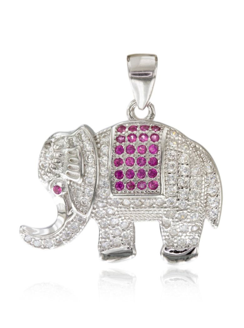Collar elefante plata