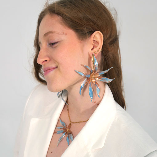 Collar Flora Azul - Imagen 2