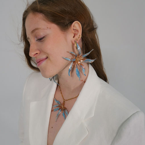 Pendientes Bloom Azul - Imagen 3