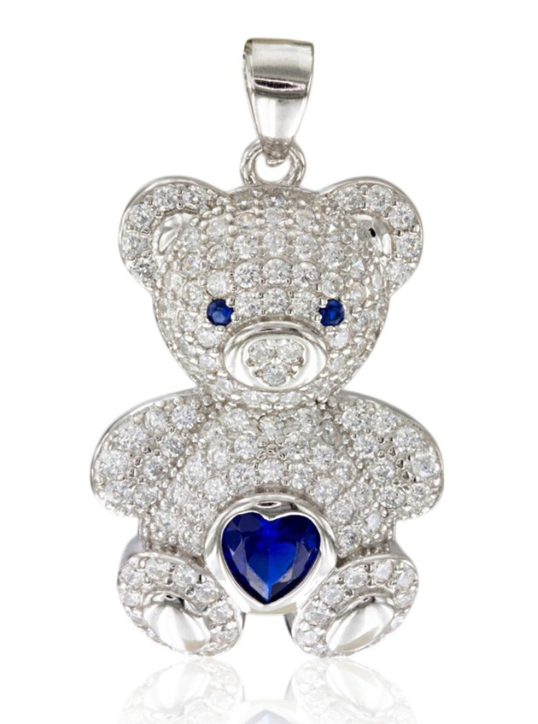 Collar osito plata