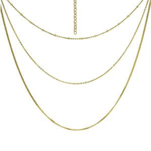 Collar triple cadena dorada