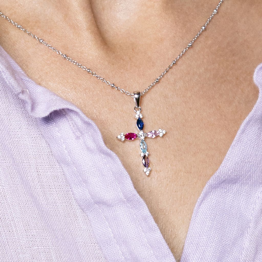 Collar cruz de colores - Imagen 3