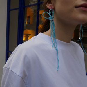 Pendientes Twist Azul Celeste