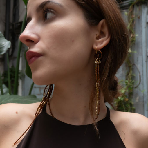 Pendientes Twist Marrón - Imagen 3
