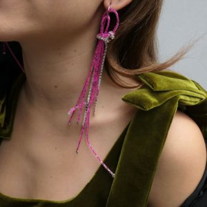 Pendientes Twist Rosa Eléctrico