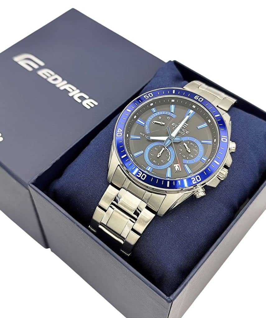Reloj Edifice crono negro azul - Imagen 3