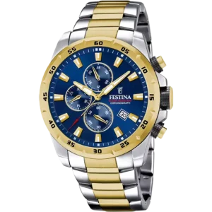 RELOJ FESTINA F20562/2 AZUL CORREA DE ACERO, CRONOGRAPH HOMBRE
