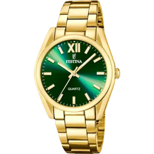 RELOJ FESTINA F20640/9 VERDE CORREA DE ACERO INOXIDABLE 316L, MUJER