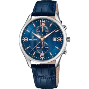 RELOJ DE HOMBRE FESTINA TIMELESS CHRONOGRAPH F6855/6 CON ESFERA AZUL