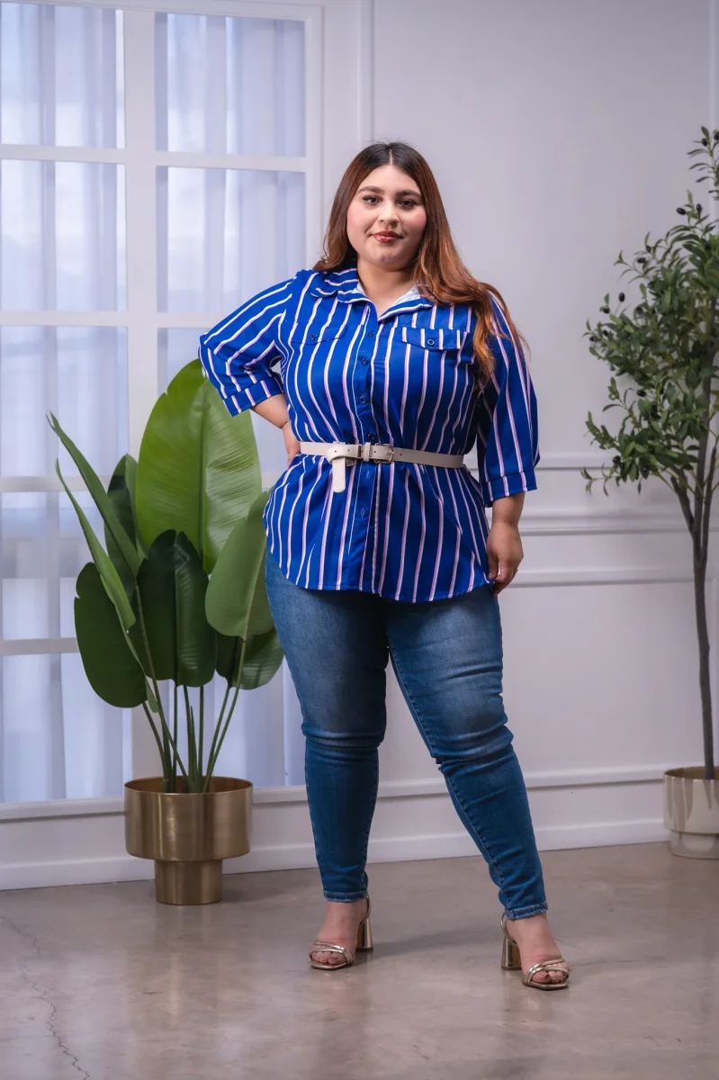 Jeans Curvy Skinny Deslavado Oscuro Estiliza Sofisticado
