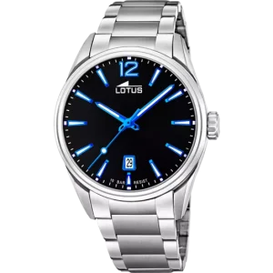 RELOJ LOTUS CHRONO 18692/6 NEGRO CORREA DE ACERO INOXIDABLE 316L, HOMBRE
