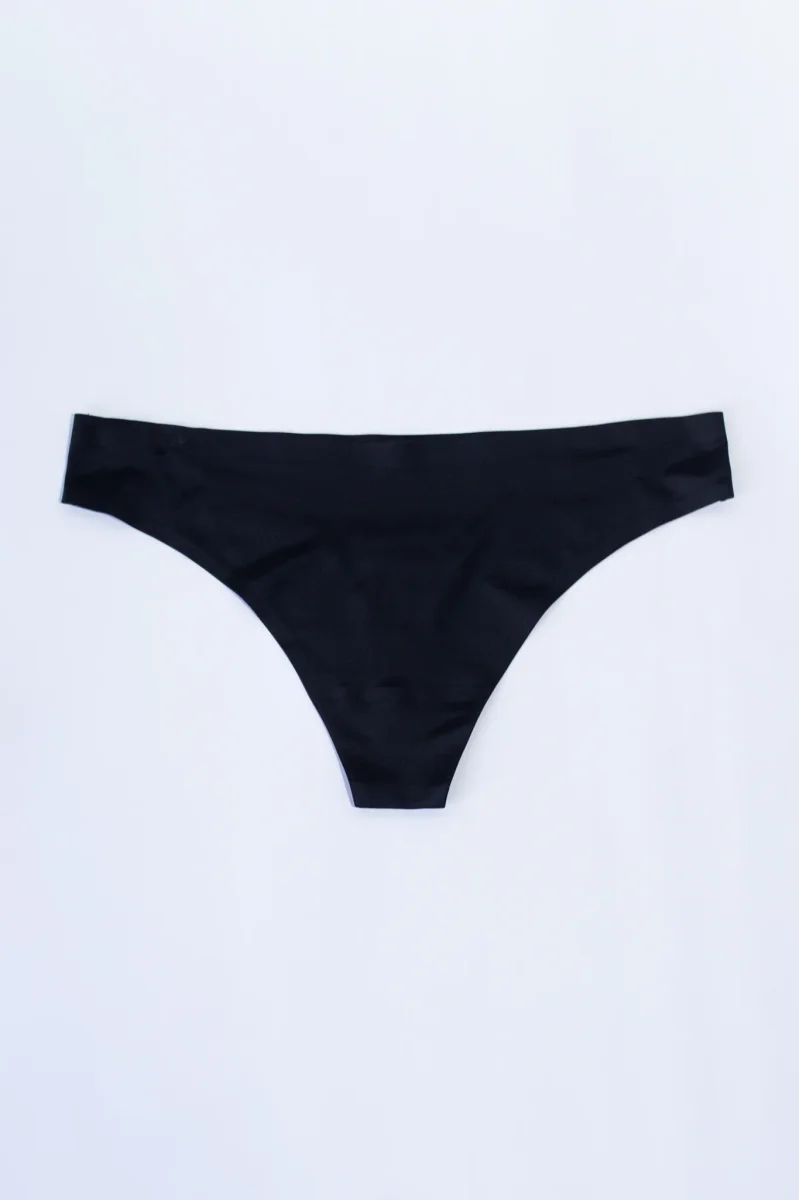 Tanga Curvy Sin Costura Invisible Beige Negro Tallas Extras - Imagen 5