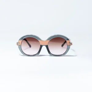 Lentes Redondos Gris Statement Fashion Plus-Friendly Vintage