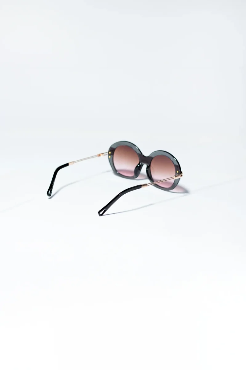Lentes Redondos Gris Statement Fashion Plus-Friendly Vintage - Imagen 5
