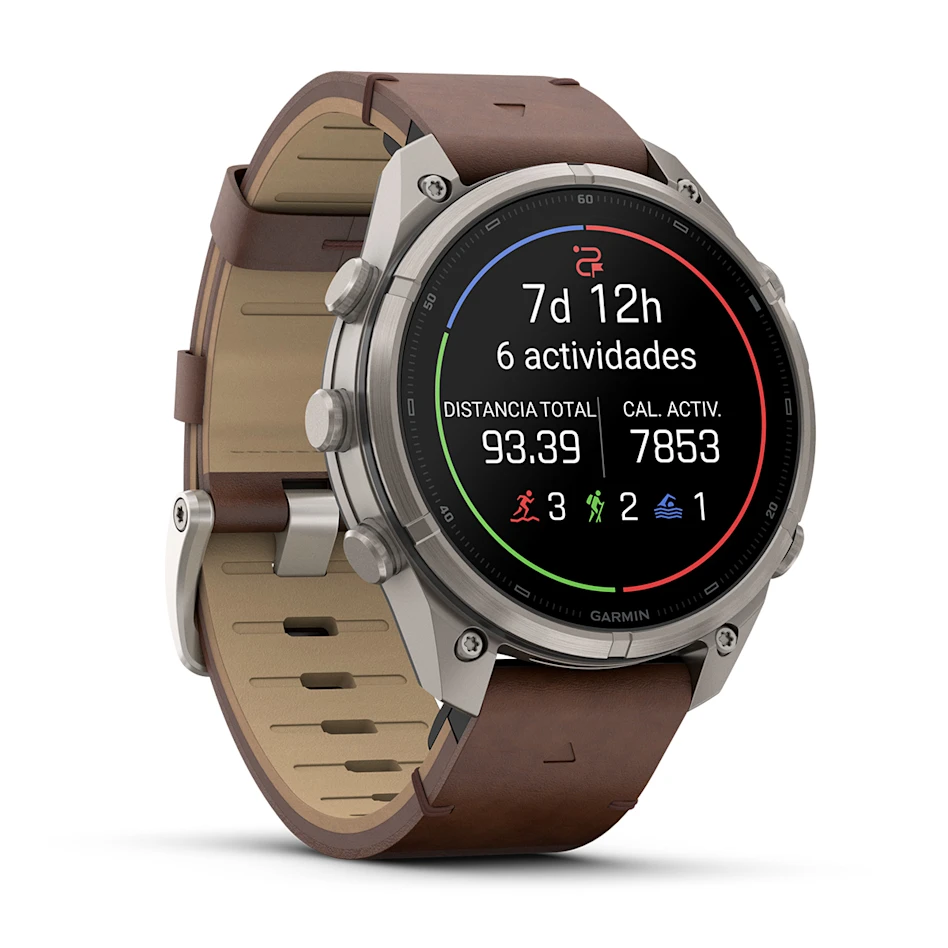 fēnix® 9 Pro – inReach®, 47mm Amoled Titanio con correa de cuero en marrón, nº ref: 010-04336-41 - Imagen 4