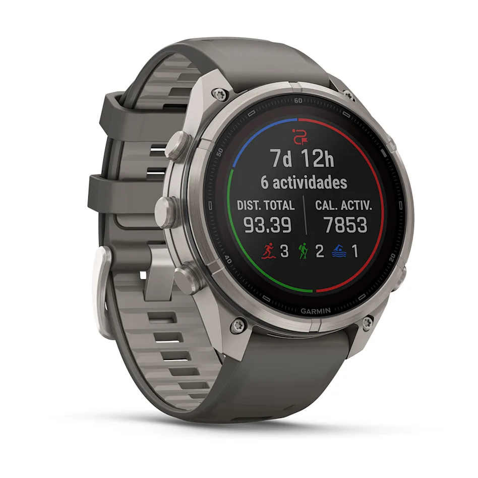 fēnix® 9 Pro – inReach®, Solar, 47mm Titanio con correa de silicona en gris, nº ref: 010-04338-01 - Imagen 3