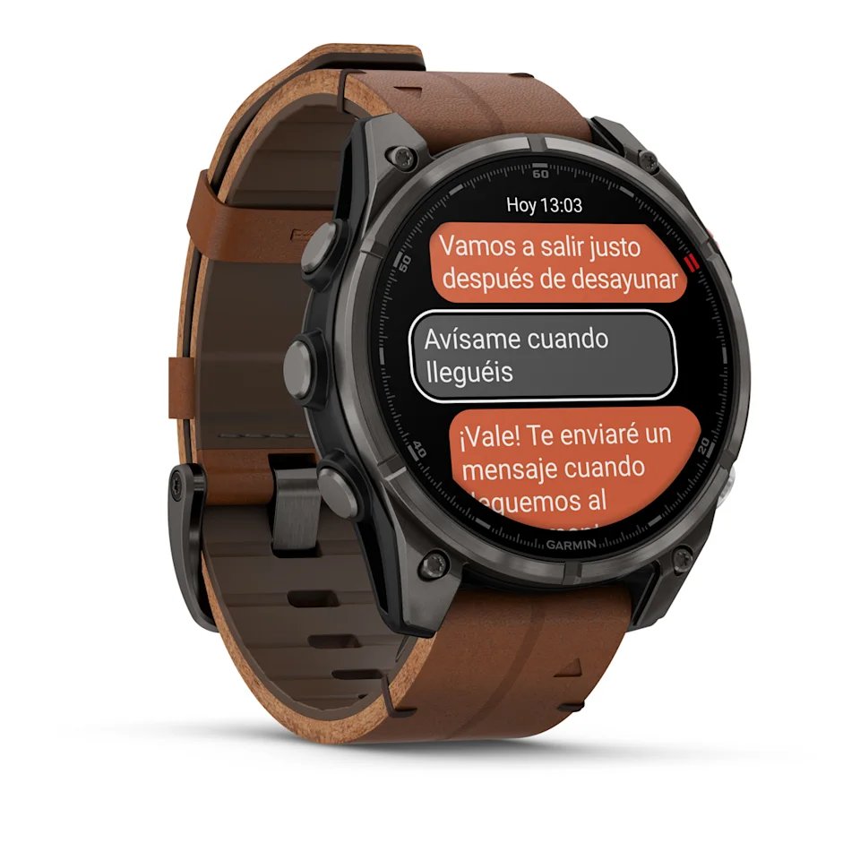 fēnix® 8 Pro – 47 mm, AMOLED Sapphire, Titanio con revestimiento de DLC con correa de cuero Ref: 010-03198-40 - Imagen 3