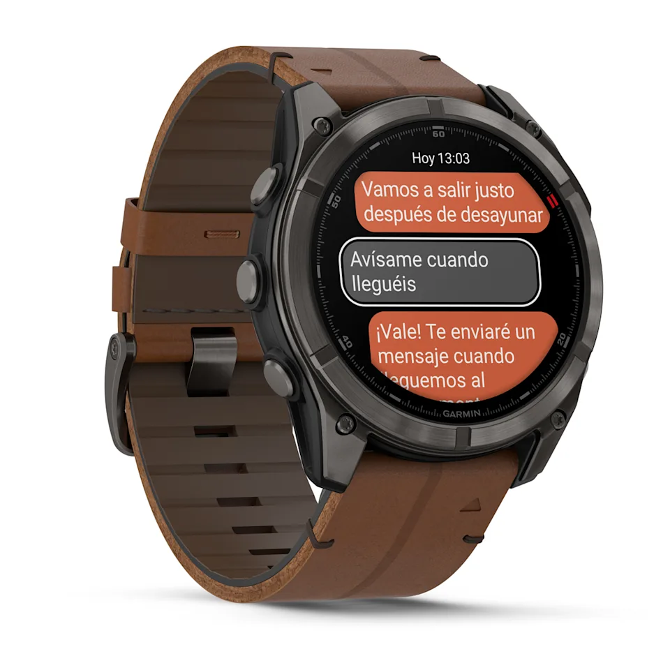 fēnix® 8 Pro – 51 mm, AMOLED Sapphire, Titanio con revestimiento de DLC con correa de cuero Ref: 010-03199-40 - Imagen 3
