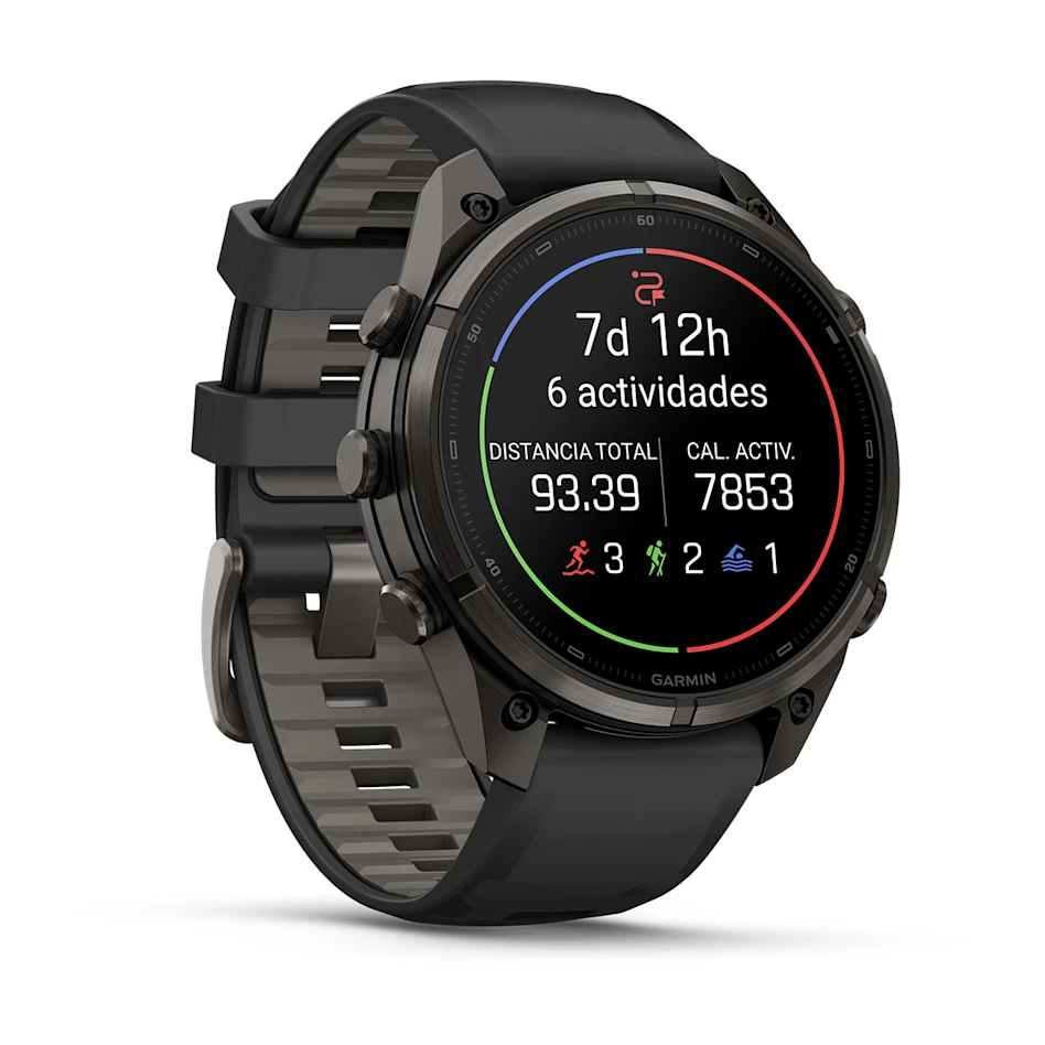 fēnix® 9 Pro – inReach®, 47mm Titanio con revestimiento de DLC gris carbón con correa de silicona en negro, nº ref: 010-04336-11 - Imagen 5